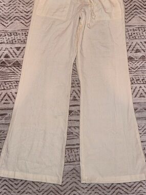 Sincerely Jules Cream Elastic-Waist Pull-On Pants